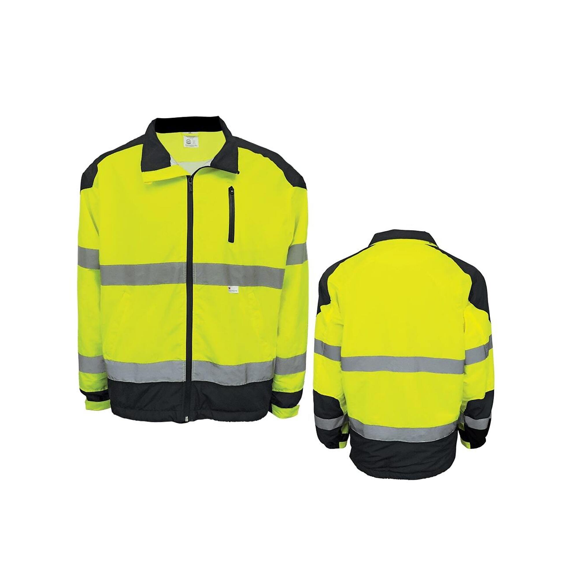 FrogWear HV Yellow/Green, Class 3, Type R Fleece-Lined Windbreaker